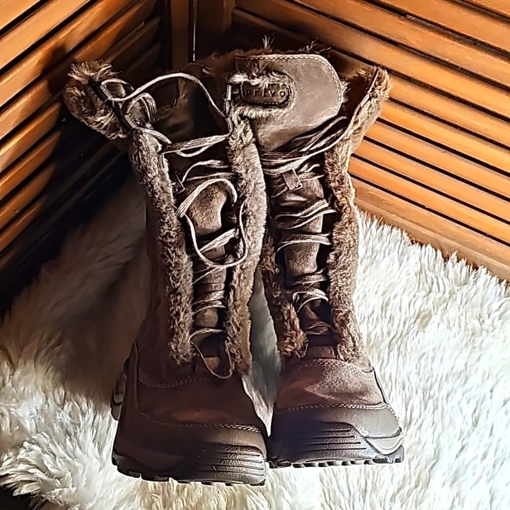 CLARKS Privo Leather Upper Balance Man-made Made Faux waterproof lace up boots